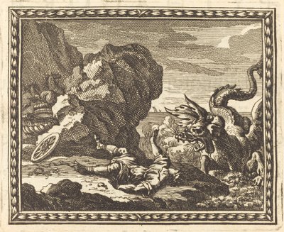 Hippolytus og havmonsteret af Jean Lepautre