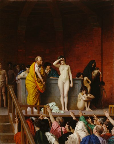 Slavemarked i det gamle Rom af Jean Leon Gerome