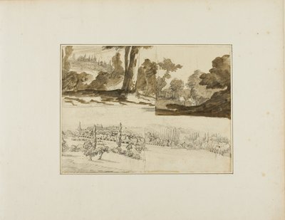 Fire landskaber af Jean Louis André Théodore Géricault