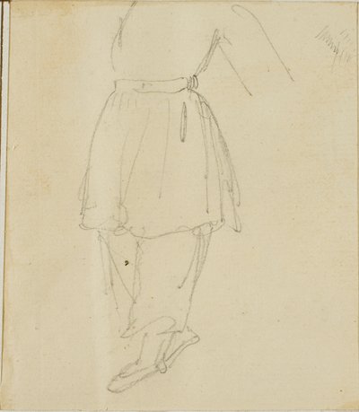 Nedre del af en figur i arbejdstøj af Jean Louis André Théodore Géricault