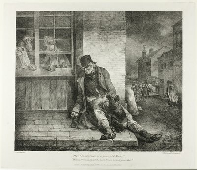 Pity the Sorrows of a Poor Old Man!... plate 2 from Various Subjects Drawn from Life on Stone af Jean Louis André Théodore Géricault