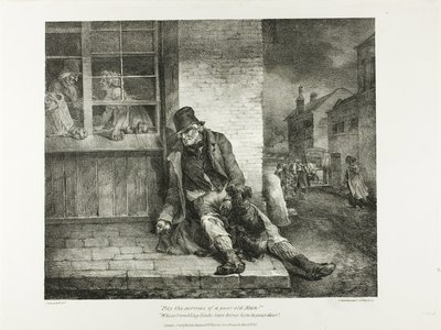 Pity the Sorrows of a Poor Old Man!... plate 2 from Various Subjects Drawn from Life and on Stone (The English Suite) af Jean Louis André Théodore Géricault