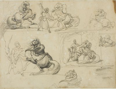 Studier af Jean Louis André Théodore Géricault