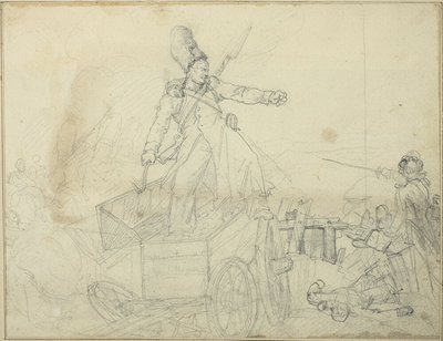 Studie til artillerikasse af Jean Louis André Théodore Géricault