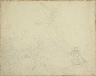 Studie af knælende figur af Jean Louis André Théodore Géricault