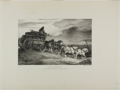 The Coal Wagon, planche 7 fra Various Subjects Drawn from Life and on Stone (The English Suite) af Jean Louis André Théodore Géricault
