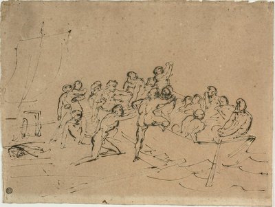 Redningen af de overlevende fra Medusas flåde af Jean Louis André Théodore Géricault