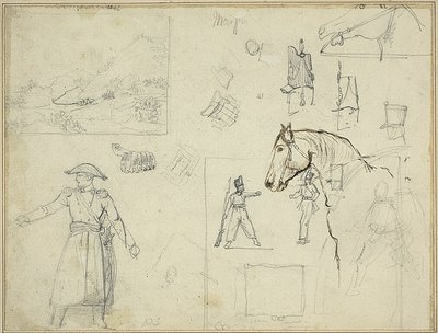 Forskellige studier af Jean Louis André Théodore Géricault