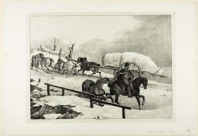 Vogn på vej op ad en skråning af Jean Louis André Théodore Géricault