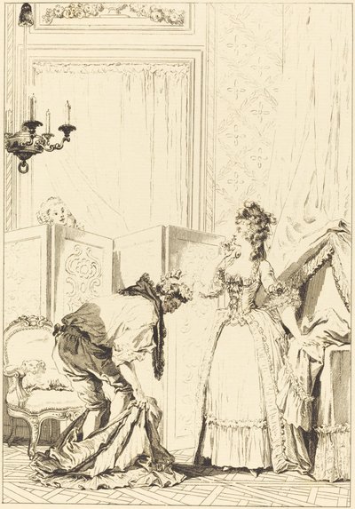Den forslåede og indholdsrige hanekur af Jean Louis Delignon and Antoine Jean Duclos after Jean Honoré Fragonard