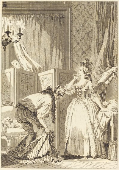 Den forslåede og indholdsrige hanekur af Jean Louis Delignon and Antoine Jean Duclos after Jean Honoré Fragonard