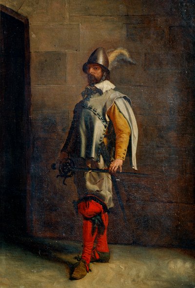 En Huguenot, 1800-tallet. af Jean Louis Ernest Meissonier