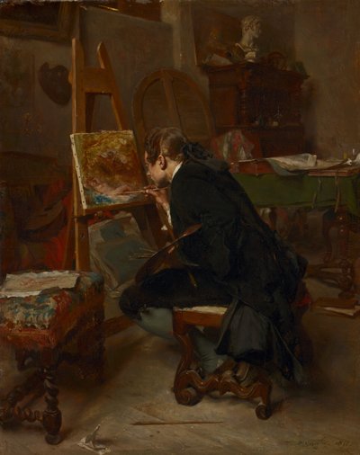 En maler, 1855 af Jean Louis Ernest Meissonier