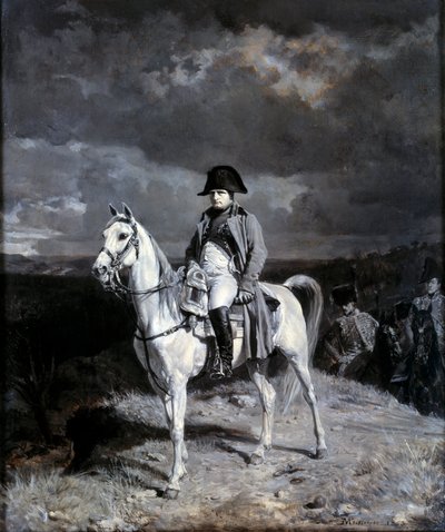 Rytterportræt af Napoleon I (1769-1821). Tegning af Ernest Meissonier (1815 -1891) af Jean Louis Ernest Meissonier