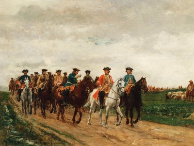 Marskal Saxe og hans tropper, 1866 af Jean Louis Ernest Meissonier