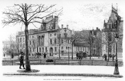 Huset i Paris, fra Boulevard Malesherbes, c1880-1882. af Jean Louis Ernest Meissonier