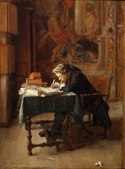 Ung mand skriver af Jean Louis Ernest Meissonier