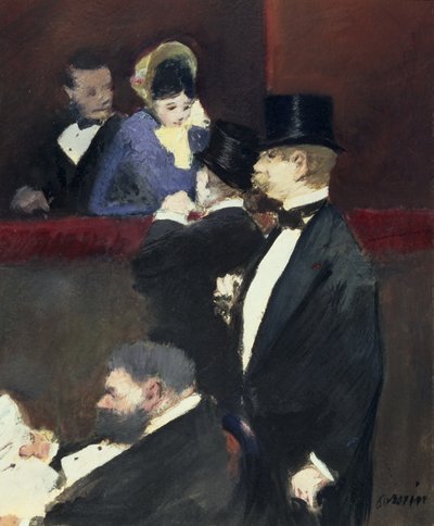 En Loge i Operaen, ca. 1880 af Jean Louis Forain