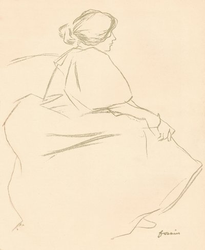 A Study In Crayon, c1872-1898, 1898 af Jean Louis Forain