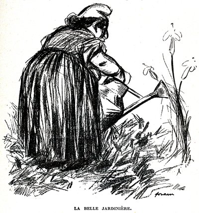 Antisemitisk tegning offentliggjort før 1900 i avisen “” Psst...! "" af Jean Louis Forain