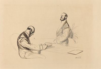 På konferencen, ca. 1919. af Jean Louis Forain