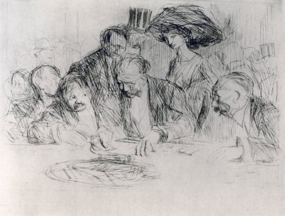 Ved spillebordet, 1925. af Jean Louis Forain