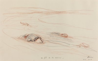 Langs Marne, 1918. af Jean Louis Forain