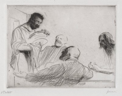 Før måltidet på Emmaus. af Jean Louis Forain