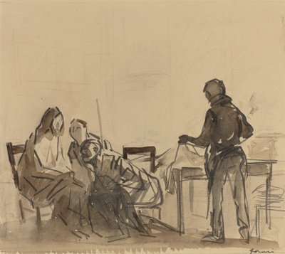 Før Refest i Emmaus, ca. 1910. af Jean Louis Forain