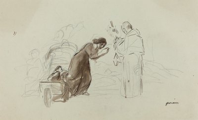 Benediction a Lourdes, ca. 1912. af Jean Louis Forain