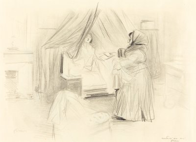 Morgenmad (vandret tallerken) af Jean Louis Forain