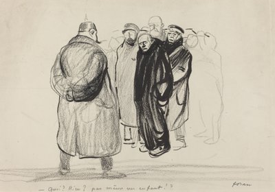 tomhændet. besætningen på en Zeppelin, sandsynligvis 1915. af Jean Louis Forain