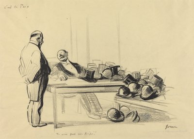 Det er Fred. Kan du ikke se en kepi!, c. 1919. af Jean Louis Forain