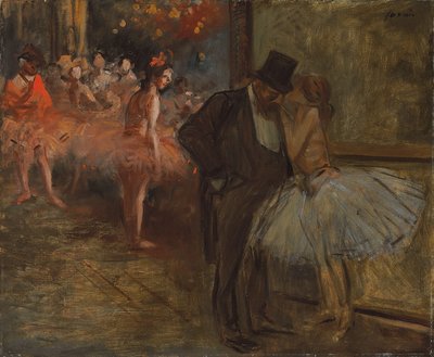 Danser og Abonnent, ved Operaen; Danser og abonnent, ved Operaen, ca. 1905 af Jean Louis Forain