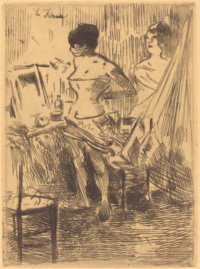 Dansere i deres omklædningsrum af Jean Louis Forain