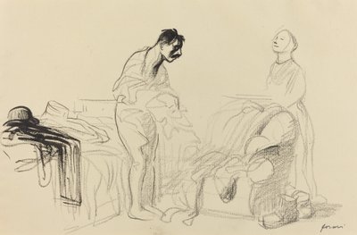Udskrevet fra værnepligt, ca. 19141919. af Jean Louis Forain