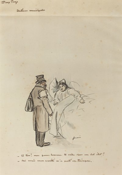 Valg Municipales, ca. 1897. af Jean Louis Forain