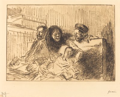 Bevis ved høringen (anden plade) af Jean Louis Forain