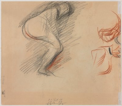 Figurskitser (verso) af Jean Louis Forain