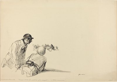 tysk forskud, ca. 19141919. af Jean Louis Forain