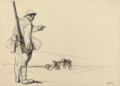 tysk forskud, ca. 19141919. af Jean Louis Forain