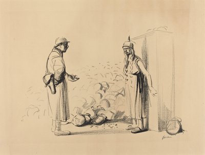 Skjuler louis, ca. 19141919. af Jean Louis Forain