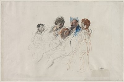 Home on a Furlough, fjerde kvartal 1800-tallet eller første tredjedel af 1900-tallet. af Jean Louis Forain