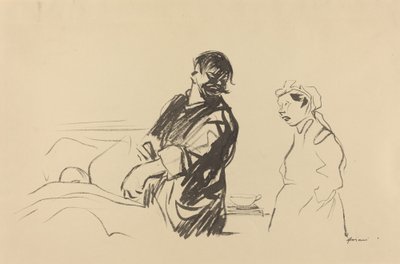 Hospitalsscene, ca. 19141919. af Jean Louis Forain