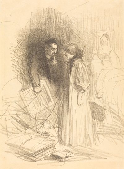 "Jeg tør ikke tage dem ned...det ville gøre for ondt på ham." af Jean Louis Forain