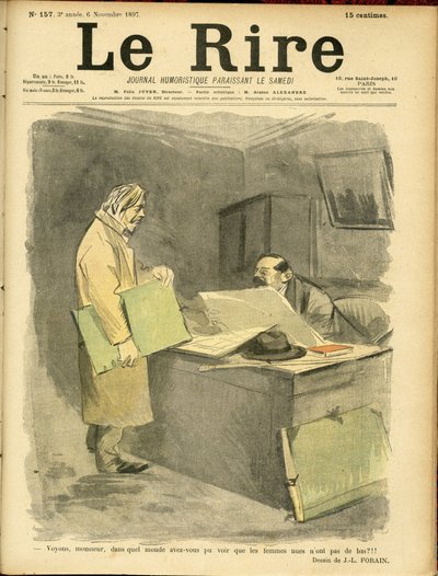 Illustration af Jean-Louis Forain (1852-1931) til forsiden af Le Rire af Jean Louis Forain