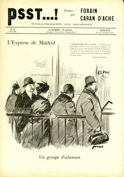 Illustration af Jean-Louis Forain (1852-1931) i Psst...! af Jean Louis Forain