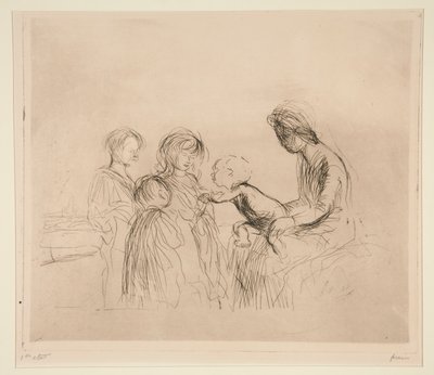 Madonna og børn af Jean Louis Forain