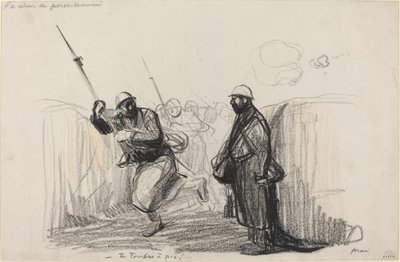 Tilladelseshaverens tilbagelevering. -Du falder!, c. 19141919. af Jean Louis Forain