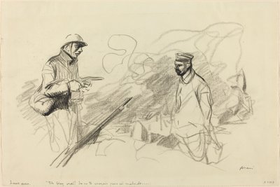 Poilu anerkender tysk soldat af Jean Louis Forain